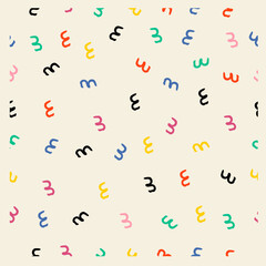 simple l shape seamless pink background vector doodle hand draw colorful