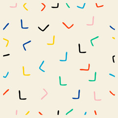 simple l shape seamless pink background vector doodle hand draw colorful