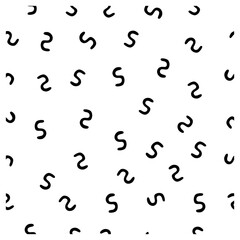 simple s shape seamless black and white background vector doodle hand draw