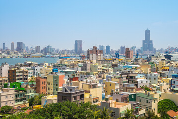 scenery of Kaohsiung city and harbor in Taiwan