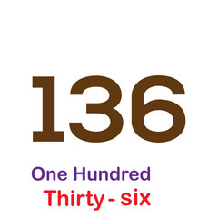 Cardinal number icon flat style illustration for children