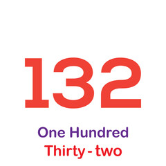 Cardinal number icon flat style illustration for children