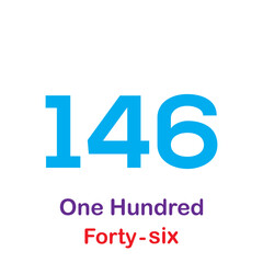 Cardinal number icon flat style illustration for children