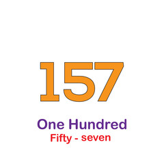 Cardinal number icon flat style illustration for children