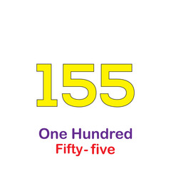 Cardinal number icon flat style illustration for children