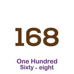 Cardinal number icon flat style illustration for children