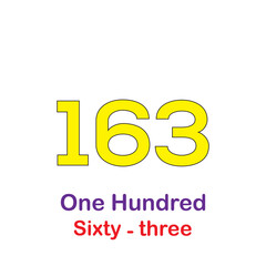 Cardinal number icon flat style illustration for children