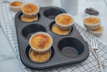 sweet home made Vanilla Muffin with chocolate