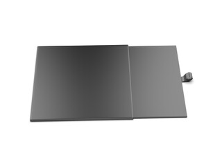 Blank sliding invitation envelope mock up. 3d rendering illustration.	