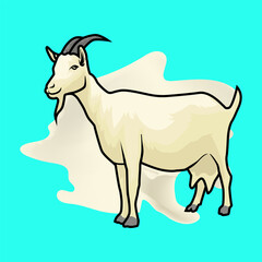 Vector goat milk splashing bio farm milk