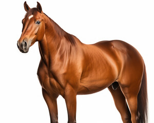Fototapeta na wymiar photo of American Saddlebred horse isolated on white background. Generative AI
