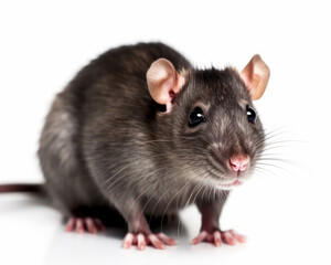 photo of African pouched rat isolated on white background. Generative AI