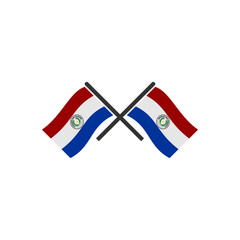 Paraguay flags icon set, Paraguay independence day icon set vector sign symbol
