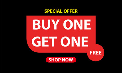 Buy 1 get 1 free sale banner