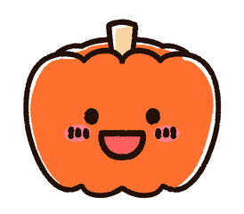 笑顔のかわいいカボチャのキャラクター