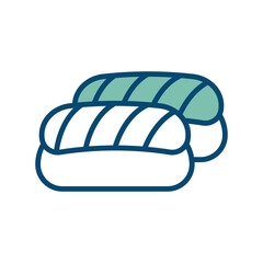 sushi icon vector design template in white background