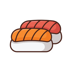 sushi icon vector design template in white background