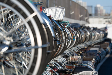 駐輪場の自転車