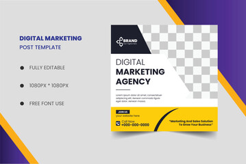 Digital marketing agency social media post template
