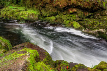 Collwith Force waterfall near Skelwith Bridge, Lakes District, England