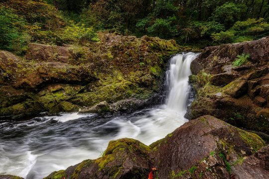 Collwith Force waterfall near Skelwith Bridge, Lakes District, England