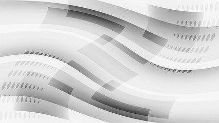 White and grey abstract shapes. Geometrical background template.