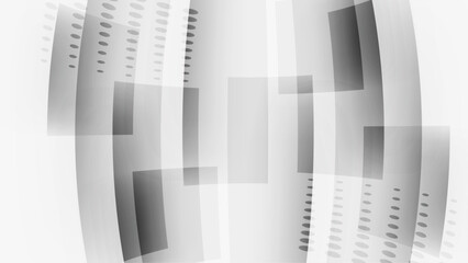 Fototapeta premium White and grey abstract shapes. Geometrical background template.