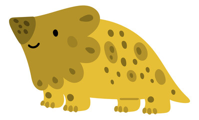Dinosaur mascot. Cute hand drawn prehistoric animal