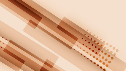 Abstract light brown background design with geometric shapes