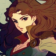 girl in anime style art illustration