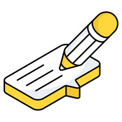 A creative design icon of edit comment 