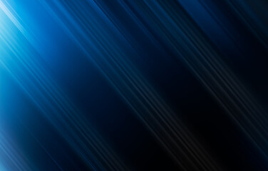 Abstract blue rays on black, texture soft tech diagonal background black dark clean modern.