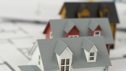 the model of the house in the drawings. design and engineering concept