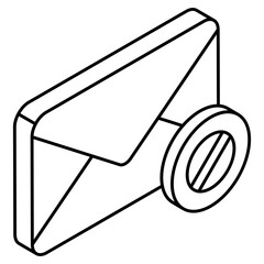 A unique design icon of stop mail 