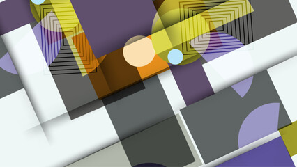 Multishapes modern geometrical abstract wallpaper