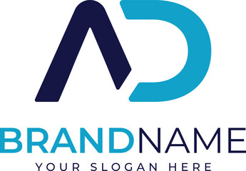  vector letter a d illustration colorful style logo
