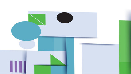 Geometry background with geometric shapes in pastel tones