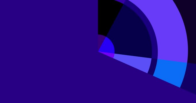 Wipe circle rotation wipes 2 random blue shades versions. Linear animation geometric figure. Seamless loop isolated. Motion design element. Business, art, fashion, etc...