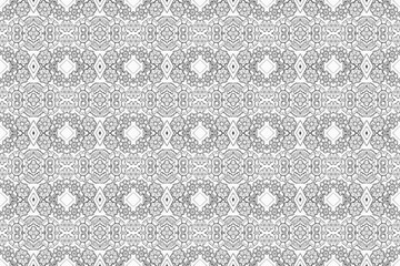 Abstract seamless pattern, seamless wallpaper, seamless background designed for use for interior, wallpaper, fabric, curtain, carpet, clothing, Batik, satin, background, illustration, Embroidery style