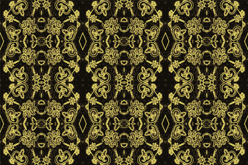 Abstract seamless pattern, seamless wallpaper, seamless background designed for use for interior, wallpaper, fabric, curtain, carpet, clothing, Batik, satin, background, illustration, Embroidery style