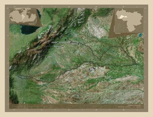 Barinas, Venezuela. High-res satellite. Labelled points of cities