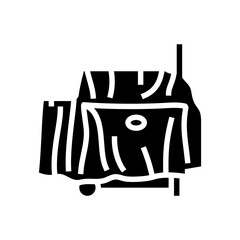 cover smoker glyph icon vector illustration