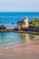 Cote des Basques beach in Biarritz, France on a summer day