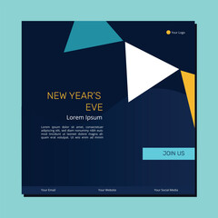 Happy New Years 2024 poster. unique and colorful template free download.