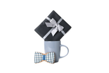 Father's day accessories isolated on white background, PNG