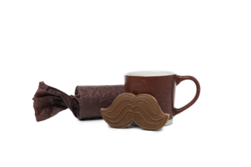 Father's day accessories isolated on white background, PNG