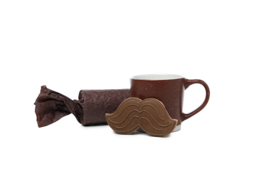 Father's day accessories isolated on white background, PNG