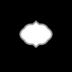 Decorative frame Elegant icon isolated on dark background