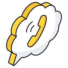 A trendy design icon of voice call