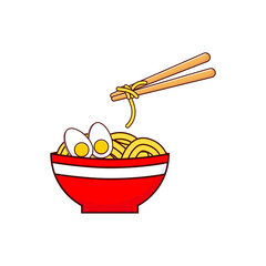 Ramen Creative Premium Illustration Design, Best Delicious Asian Food Vector
